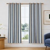 image:imageDriftAway Chris Blackout Curtain 2 Panels Grommet W52xL84 Dark BlueIvory Dark BlueLight Lineng