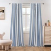 image:imageDriftAway Chris Blackout Curtain 2 Panels Grommet W52xL84 Dark BlueJean NavyLight Linenb