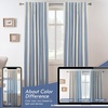 image:imageDriftAway Chris Blackout Curtain 2 Panels Grommet W52xL84 Dark BlueJean NavyLight Linenb