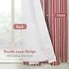 image:imageDriftAway Chris Blackout Curtain 2 Panels Grommet W52xL84 Dark BlueRedLight Linenb