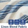 image:imageDriftAway Chris Double Layer Linen Blackout Tie Up Curtains Thermal Insulated Fully Lined Vertical Striped Balloon Roman Shade Bathroom Window Adjustable Rod Pocket 45 Inch by 63 Inch GrayJean Navy