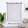 image:imageDriftAway Chris Double Layer Linen Blackout Tie Up Curtains Thermal Insulated Fully Lined Vertical Striped Balloon Roman Shade Bathroom Window Adjustable Rod Pocket 45 Inch by 63 Inch GrayIvoryDark Blue