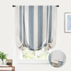 image:imageDriftAway Chris Double Layer Linen Blackout Tie Up Curtains Thermal Insulated Fully Lined Vertical Striped Balloon Roman Shade Bathroom Window Adjustable Rod Pocket 45 Inch by 63 Inch GrayJean Navy