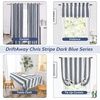 image:imageDriftAway Chris Double Layer Linen Blackout Tie Up Curtains Thermal Insulated Fully Lined Vertical Striped Balloon Roman Shade Bathroom Window Adjustable Rod Pocket 45 Inch by 63 Inch GrayIvoryDark Blue