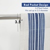 image:imageDriftAway Chris Double Layer Linen Blackout Tie Up Curtains Thermal Insulated Fully Lined Vertical Striped Balloon Roman Shade Bathroom Window Adjustable Rod Pocket 45 Inch by 63 Inch GrayIvoryDark Blue