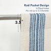 image:imageDriftAway Chris Double Layer Linen Blackout Tie Up Curtains Thermal Insulated Fully Lined Vertical Striped Balloon Roman Shade Bathroom Window Adjustable Rod Pocket 45 Inch by 63 Inch GrayJean Navy