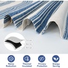 image:imageDriftAway Chris Double Layer Linen Blackout Tie Up Curtains Thermal Insulated Fully Lined Vertical Striped Balloon Roman Shade Bathroom Window Adjustable Rod Pocket 45 Inch by 63 Inch GrayJean Navy