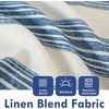 image:imageDriftAway Chris Double Layer Linen Blackout Tie Up Curtains Thermal Insulated Fully Lined Vertical Striped Balloon Roman Shade Bathroom Window Adjustable Rod Pocket 45 Inch by 63 Inch GrayJean Navy