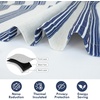 image:imageDriftAway Chris Double Layer Linen Blackout Tie Up Curtains Thermal Insulated Fully Lined Vertical Striped Balloon Roman Shade Bathroom Window Adjustable Rod Pocket 45 Inch by 63 Inch GrayIvoryDark Blue