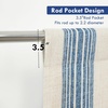 image:imageDriftAway Chris Double Layer Linen Blackout Tie Up Curtains Thermal Insulated Fully Lined Vertical Striped Balloon Roman Shade Bathroom Window Adjustable Rod Pocket 45 Inch by 63 Inch GrayJean Navy