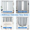 image:imageDriftAway Chris Double Layer Linen Blackout Tie Up Curtains Thermal Insulated Fully Lined Vertical Striped Balloon Roman Shade Bathroom Window Adjustable Rod Pocket 45 Inch by 63 Inch GrayJean Navy