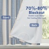 image:imageDriftAway Chris Double Layer Linen Blackout Tie Up Curtains Thermal Insulated Fully Lined Vertical Striped Balloon Roman Shade Bathroom Window Adjustable Rod Pocket 45 Inch by 63 Inch GrayJean Navy