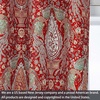 image:imageDriftAway Christopher Peacock Floral Pattern Thermal Insulated Blackout Window Curtain Valance Rod Pocket 2 Layers 52 Inch by 18 Inch Plus 2 Inch Header RedRed
