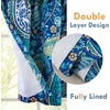 image:imageDriftAway Christopher Peacock Floral Pattern Thermal Insulated Blackout Window Curtain Valance Rod Pocket 2 Layers 52 Inch by 18 Inch Plus 2 Inch Header RedTeal