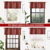 image:imageDriftAway Christopher Peacock Floral Pattern Thermal Insulated Blackout Window Curtain Valance Rod Pocket 2 Layers 52 Inch by 18 Inch Plus 2 Inch Header RedRed