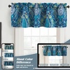 image:imageDriftAway Christopher Peacock Floral Pattern Thermal Insulated Blackout Window Curtain Valance Rod Pocket 2 Layers 52 Inch by 18 Inch Plus 2 Inch Header RedTeal