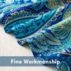 image:imageDriftAway Christopher Peacock Floral Pattern Thermal Insulated Blackout Window Curtain Valance Rod Pocket 2 Layers 52 Inch by 18 Inch Plus 2 Inch Header RedTeal