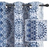 image:imageDriftAway Curtains for Bedroom Room Darkening Curtain 84 Inch Medallion Drapes for Living Room Damask Pattern Thermal Window Treatments Grommet 2 PanelsDelfinanavy