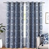 image:imageDriftAway Curtains for Bedroom Room Darkening Curtain 84 Inch Medallion Drapes for Living Room Damask Pattern Thermal Window Treatments Grommet 2 PanelsDelfinanavy