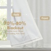 image:imageDriftAway Double Layer Linen Blackout Tie Up Curtains Thermal Insulated Fully Lined Balloon Roman Shade Bathroom Window Adjustable Rod Pocket for Small Window 31 Inch by 47 Inch YellowIvory Cream