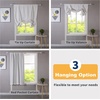 image:imageDriftAway Double Layer Linen Blackout Tie Up Curtains Thermal Insulated Fully Lined Balloon Roman Shade Bathroom Window Adjustable Rod Pocket for Small Window 31 Inch by 47 Inch YellowLight Ivory