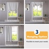 image:imageDriftAway Double Layer Linen Blackout Tie Up Curtains Thermal Insulated Fully Lined Balloon Roman Shade Bathroom Window Adjustable Rod Pocket for Small Window 31 Inch by 47 Inch YellowLight Ivory
