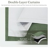 image:imageDriftAway Double Layer Linen Blackout Tie Up Curtains Thermal Insulated Fully Lined Balloon Roman Shade Bathroom Window Adjustable Rod Pocket for Small Window 31 Inch by 47 Inch YellowOlive Green