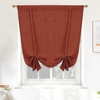 image:imageDriftAway Double Layer Linen Blackout Tie Up Curtains Thermal Insulated Fully Lined Balloon Roman Shade Bathroom Window Adjustable Rod Pocket for Small Window 31 Inch by 47 Inch YellowBurnt Orange