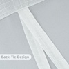 image:imageDriftAway Double Layer Linen Blackout Tie Up Curtains Thermal Insulated Fully Lined Balloon Roman Shade Bathroom Window Adjustable Rod Pocket for Small Window 31 Inch by 47 Inch YellowWhite