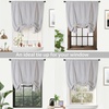 image:imageDriftAway Double Layer Linen Blackout Tie Up Curtains Thermal Insulated Fully Lined Balloon Roman Shade Bathroom Window Adjustable Rod Pocket for Small Window 31 Inch by 47 Inch YellowLight Ivory