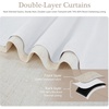 image:imageDriftAway Double Layer Linen Blackout Tie Up Curtains Thermal Insulated Fully Lined Balloon Roman Shade Bathroom Window Adjustable Rod Pocket for Small Window 31 Inch by 47 Inch YellowBeige