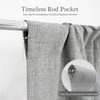 image:imageDriftAway Double Layer Linen Blackout Tie Up Curtains Thermal Insulated Fully Lined Balloon Roman Shade Bathroom Window Adjustable Rod Pocket for Small Window 31 Inch by 47 Inch YellowGrey