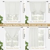 image:imageDriftAway Double Layer Linen Blackout Tie Up Curtains Thermal Insulated Fully Lined Balloon Roman Shade Bathroom Window Adjustable Rod Pocket for Small Window 31 Inch by 47 Inch YellowIvory Cream