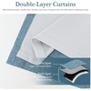 image:imageDriftAway Double Layer Linen Blackout Tie Up Curtains Thermal Insulated Fully Lined Balloon Roman Shade Bathroom Window Adjustable Rod Pocket for Small Window 31 Inch by 47 Inch YellowDusty Blue