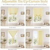 image:imageDriftAway Double Layer Linen Blackout Tie Up Curtains Thermal Insulated Fully Lined Balloon Roman Shade Bathroom Window Adjustable Rod Pocket for Small Window 31 Inch by 47 Inch YellowYellow