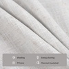 image:imageDriftAway Double Layer Linen Blackout Tie Up Curtains Thermal Insulated Fully Lined Balloon Roman Shade Bathroom Window Adjustable Rod Pocket for Small Window 31 Inch by 47 Inch YellowLight Ivory