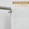 image:imageDriftAway Double Layer Linen Blackout Tie Up Curtains Thermal Insulated Fully Lined Balloon Roman Shade Bathroom Window Adjustable Rod Pocket for Small Window 31 Inch by 47 Inch YellowWhite