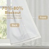 image:imageDriftAway Double Layer Linen Blackout Tie Up Curtains Thermal Insulated Fully Lined Balloon Roman Shade Bathroom Window Adjustable Rod Pocket for Small Window 31 Inch by 47 Inch YellowIvory Cream