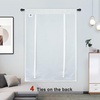 image:imageDriftAway Double Layer Linen Blackout Tie Up Curtains Thermal Insulated Fully Lined Balloon Roman Shade Bathroom Window Adjustable Rod Pocket for Small Window 31 Inch by 47 Inch YellowWhite