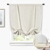 image:imageDriftAway Double Layer Linen Blackout Tie Up Curtains Thermal Insulated Fully Lined Balloon Roman Shade Bathroom Window Adjustable Rod Pocket for Small Window 31 Inch by 47 Inch YellowLight Linen