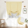 image:imageDriftAway Double Layer Linen Blackout Tie Up Curtains Thermal Insulated Fully Lined Balloon Roman Shade Bathroom Window Adjustable Rod Pocket for Small Window 31 Inch by 47 Inch YellowYellow
