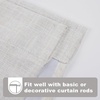 image:imageDriftAway Double Layer Linen Blackout Tie Up Curtains Thermal Insulated Fully Lined Balloon Roman Shade Bathroom Window Adjustable Rod Pocket for Small Window 31 Inch by 47 Inch YellowLight Ivory