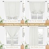 image:imageDriftAway Double Layer Linen Blackout Tie Up Curtains Thermal Insulated Fully Lined Balloon Roman Shade Bathroom Window Adjustable Rod Pocket for Small Window 31 Inch by 47 Inch YellowIvory Cream