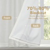 image:imageDriftAway Double Layer Linen Blackout Tie Up Curtains Thermal Insulated Fully Lined Balloon Roman Shade Bathroom Window Adjustable Rod Pocket for Small Window 31 Inch by 47 Inch YellowIvory Cream