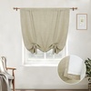 image:imageDriftAway Double Layer Linen Blackout Tie Up Curtains Thermal Insulated Fully Lined Balloon Roman Shade Bathroom Window Adjustable Rod Pocket for Small Window 31 Inch by 47 Inch YellowLight Khaki Llinen