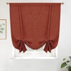 image:imageDriftAway Double Layer Linen Blackout Tie Up Curtains Thermal Insulated Fully Lined Balloon Roman Shade Bathroom Window Adjustable Rod Pocket for Small Window 31 Inch by 47 Inch YellowBurnt Orange