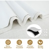image:imageDriftAway Double Layer Linen Blackout Tie Up Curtains Thermal Insulated Fully Lined Balloon Roman Shade Bathroom Window Adjustable Rod Pocket for Small Window 31 Inch by 47 Inch YellowIvory Cream