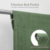 image:imageDriftAway Double Layer Linen Blackout Tie Up Curtains Thermal Insulated Fully Lined Balloon Roman Shade Bathroom Window Adjustable Rod Pocket for Small Window 31 Inch by 47 Inch YellowOlive Green