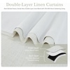 image:imageDriftAway Double Layer Linen Blackout Tie Up Curtains Thermal Insulated Fully Lined Balloon Roman Shade Bathroom Window Adjustable Rod Pocket for Small Window 31 Inch by 47 Inch YellowLight Linen