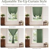 image:imageDriftAway Double Layer Linen Blackout Tie Up Curtains Thermal Insulated Fully Lined Balloon Roman Shade Bathroom Window Adjustable Rod Pocket for Small Window 31 Inch by 47 Inch YellowOlive Green